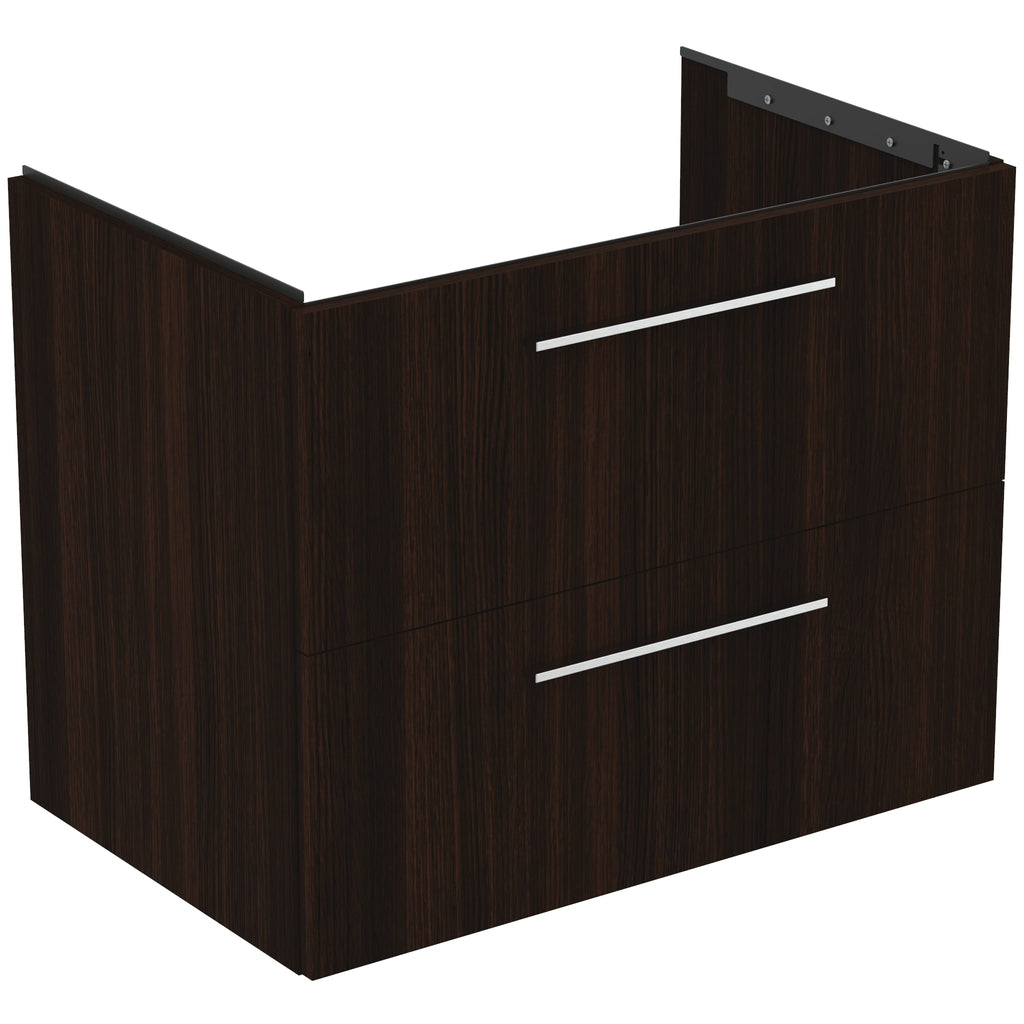 Ideal Standard i.Life B 800mm Wall Hung Vanity Unit With 2 Drawers Coffee Oak