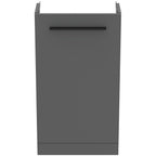 Ideal Standard i.Life S Cloakroom Floor Standing 1 Door Vanity Unit 410(W) x 205(D) x 740(H)mm with Basin and Matt Black Handle Matt Quartz Grey Finish