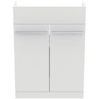 Ideal Standard i.Life S Slimline Floorstanding Semi-recess Unit 600W x 210mmD 2 Doors White Matt