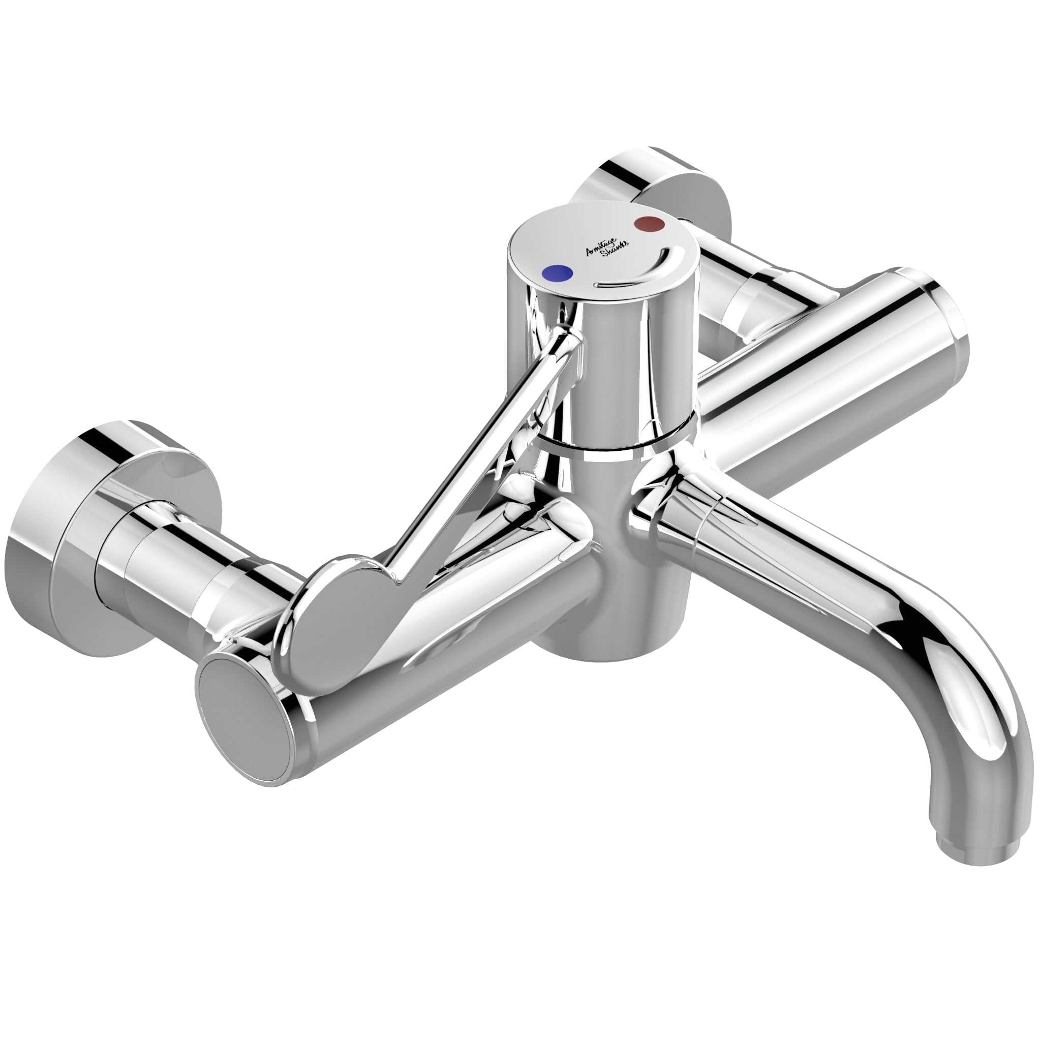 Armitage Shanks Markwik 21+ panel mounted thermostatic basin mixer, single sequential lever, demountable with detachable spout.