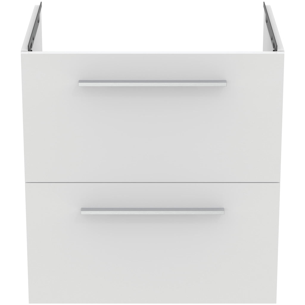 Ideal Standard i.Life A 600mm wall hung vanity unit with 2 drawers (separate handles required), matt white
