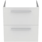 Ideal Standard i.Life A 600mm wall hung vanity unit with 2 drawers (separate handles required), matt white