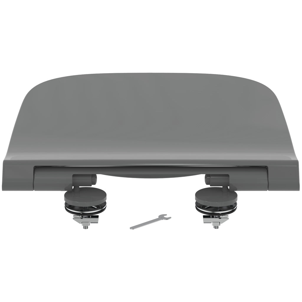 Ideal Standard i.Life B toilet seat and cover, slim, slow close, Gloss Grey