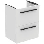 Ideal Standard i.Life S 50cm compact wall hung vanity unit with 2 drawers (separate handles required), matt white