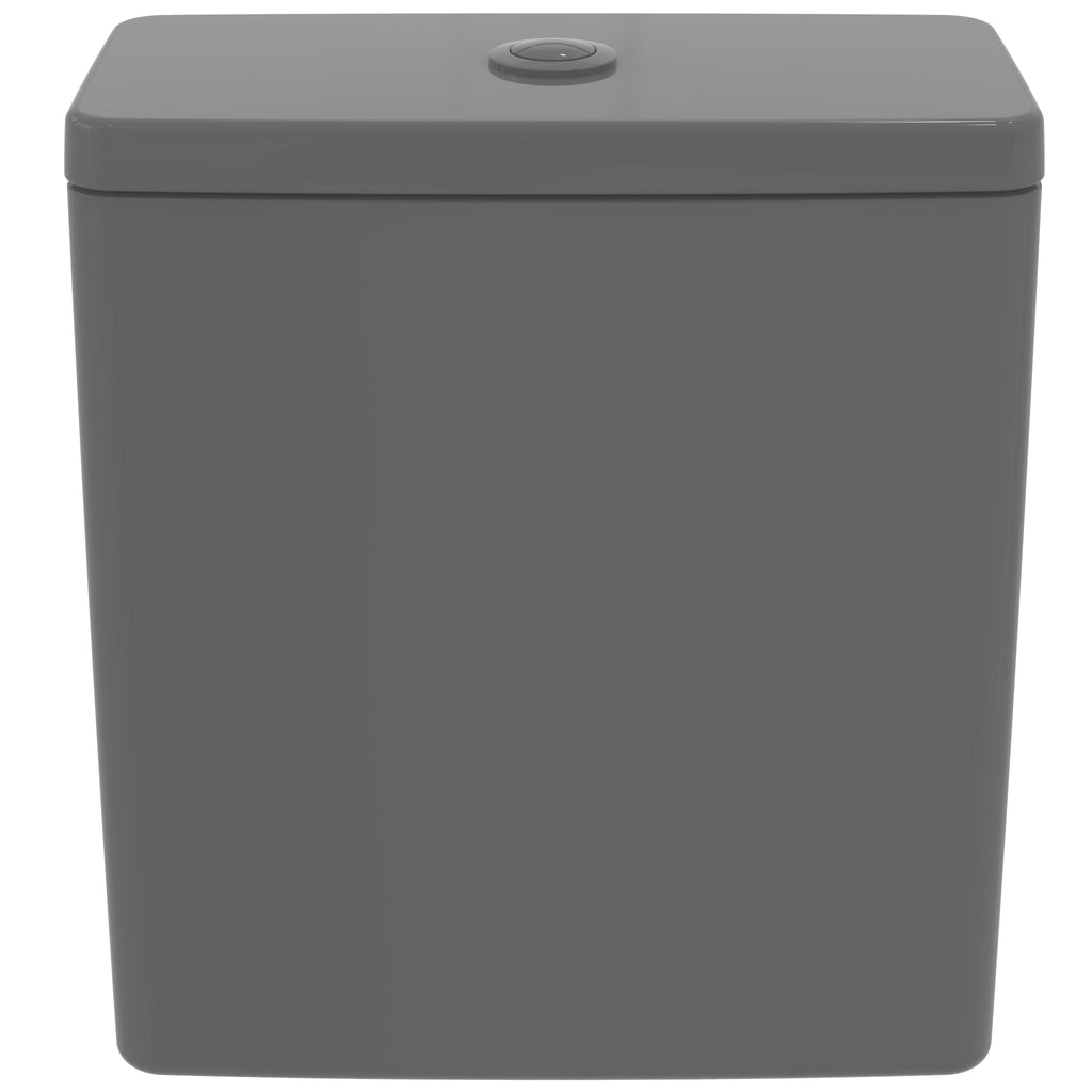 Ideal Standard i.Life A & B close coupled cistern 6/4 litre dual flush valve bottom supply and internal overflow, Gloss Grey