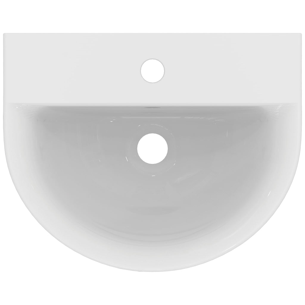 Ideal Standard Concept Arc 45cm 1 taphole handrinse washbasin with overflow
