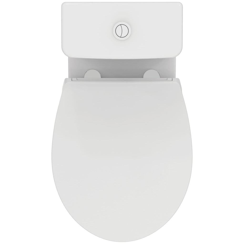 Ideal Standard Simplicity+ Close-coupled open bowl toilet bundle 365x620mm horizontal outlet