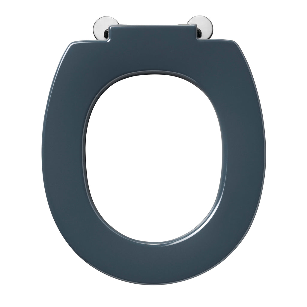 Armitage Shanks Contour 21 toilet seat only with top fixing hinges and retaining buffers, charcoal