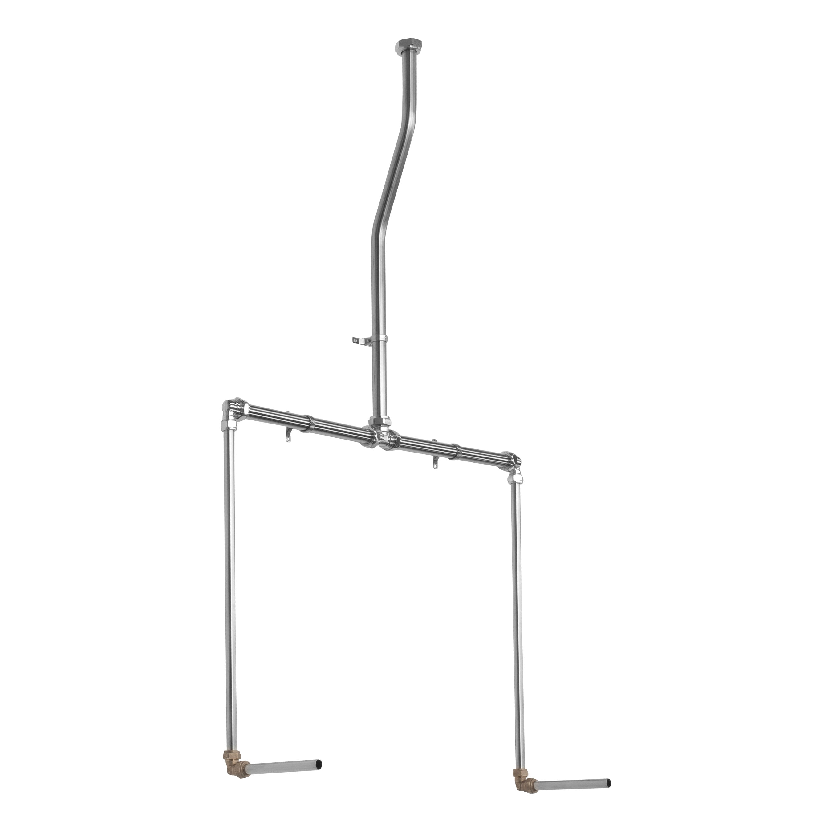 Armitage Shanks concealed flushpipes for 2 urinal bowls.