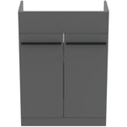 Ideal Standard i.Life A Slimline Semi-Recess Basin Unit 600W x 300mmD Quartz Grey Matt