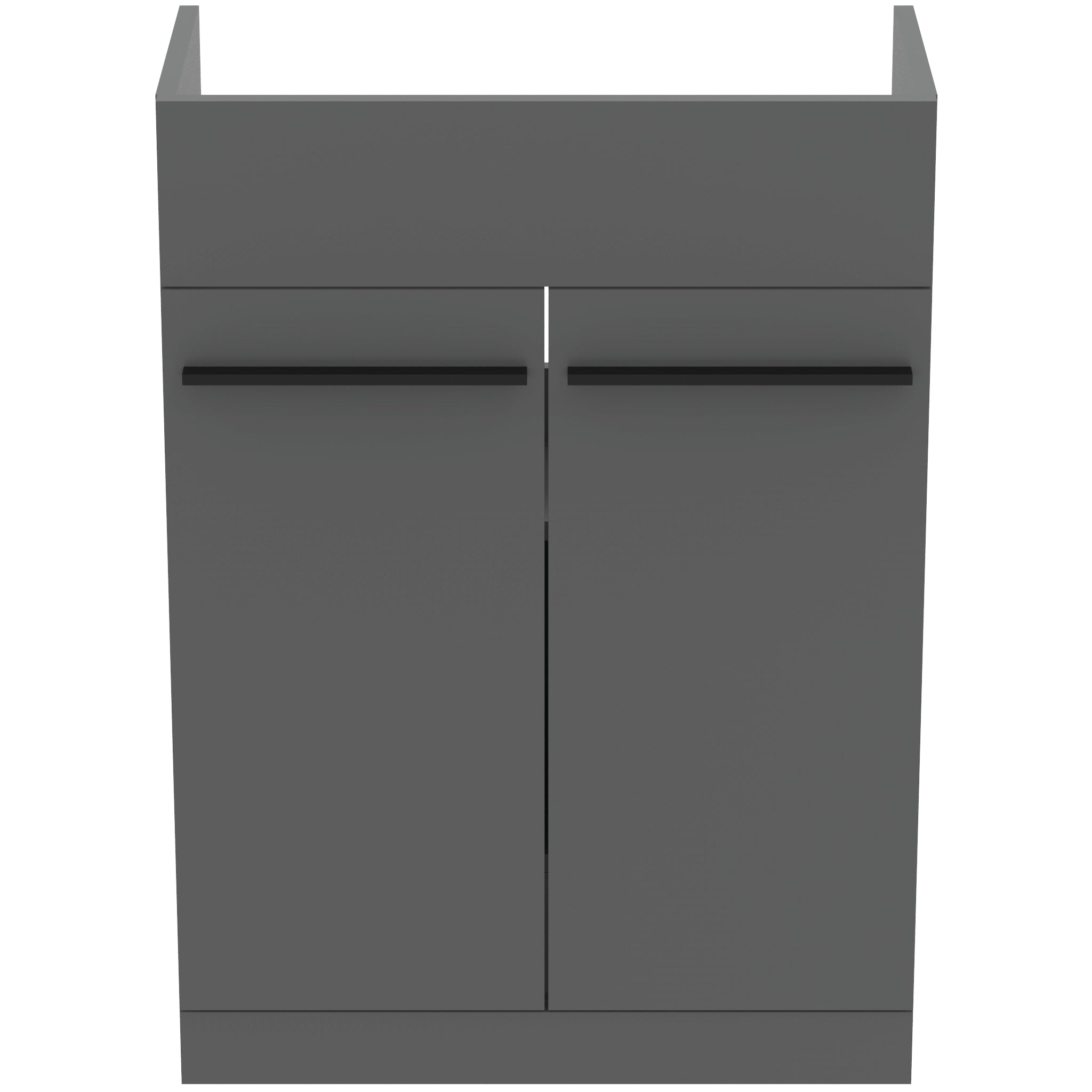 Ideal Standard i.Life A Slimline Semi-Recess Basin Unit 600W x 300mmD Quartz Grey Matt
