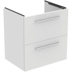 Ideal Standard i.Life A 600mm wall hung vanity unit with 2 drawers (separate handles required), matt white