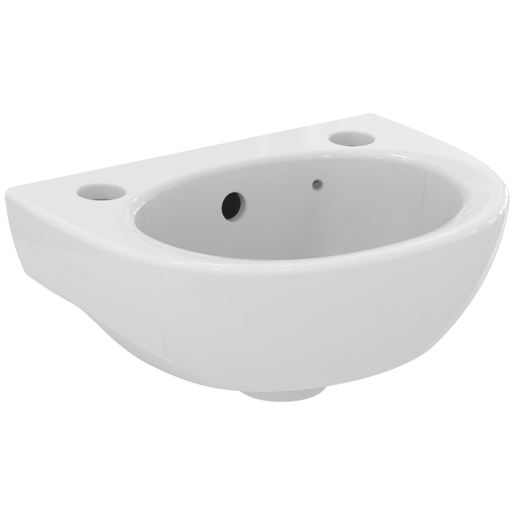 Armitage Shanks Sandringham 21 35cm 2 taphole handrinse basin with overflow and chainstay hole