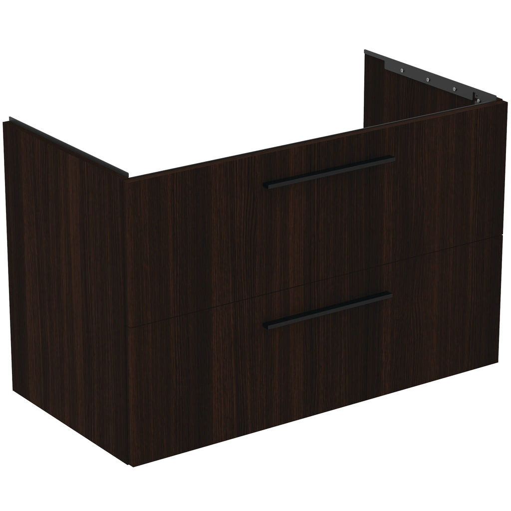 Ideal Standard i.Life B 1000mm Wall Hung Vanity Unit With 2 Drawers Coffee Oak