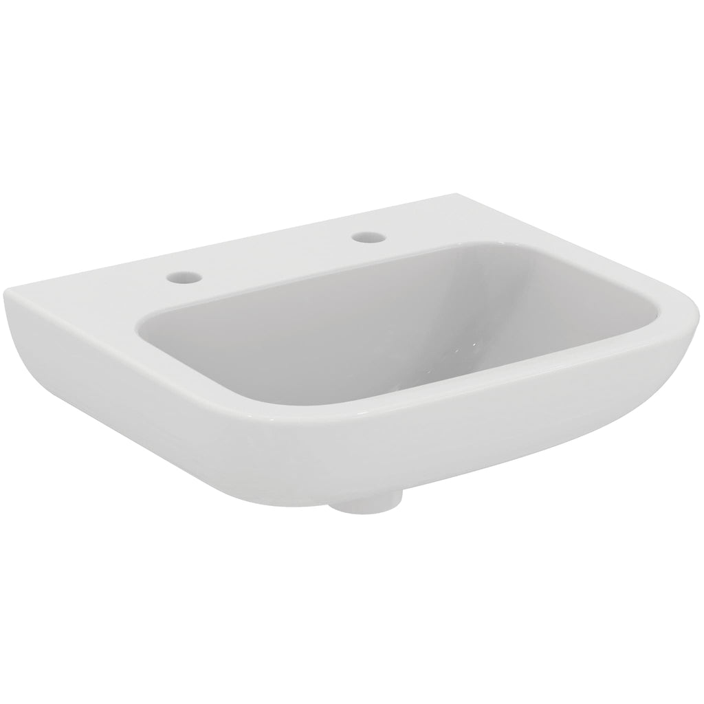 Armitage Shanks Portman 21 50cm 2 taphole washbasin, no overflow, no chainstay hole.