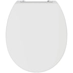 Armitage Shanks Contour 21 toilet seat and cover with bottom fix hinges for 355mm high toilet bowls, white.