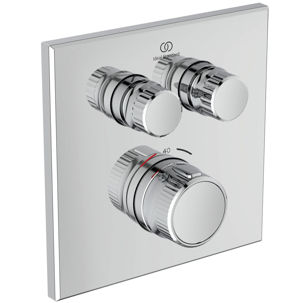 Ideal Standard Ceratherm Navigo | Built-in shower mixer, Square 157x40x157 mm, 18 l/min (3 bar)