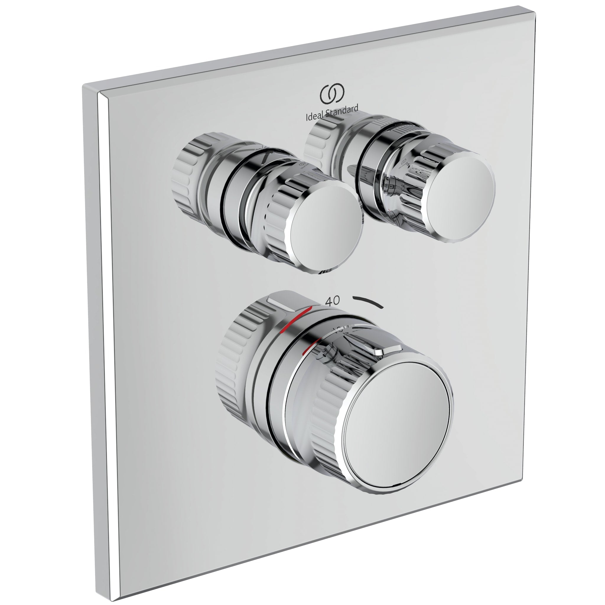 Ideal Standard Ceratherm Navigo | Built-in shower mixer, Square 157x40x157 mm, 18 l/min (3 bar)