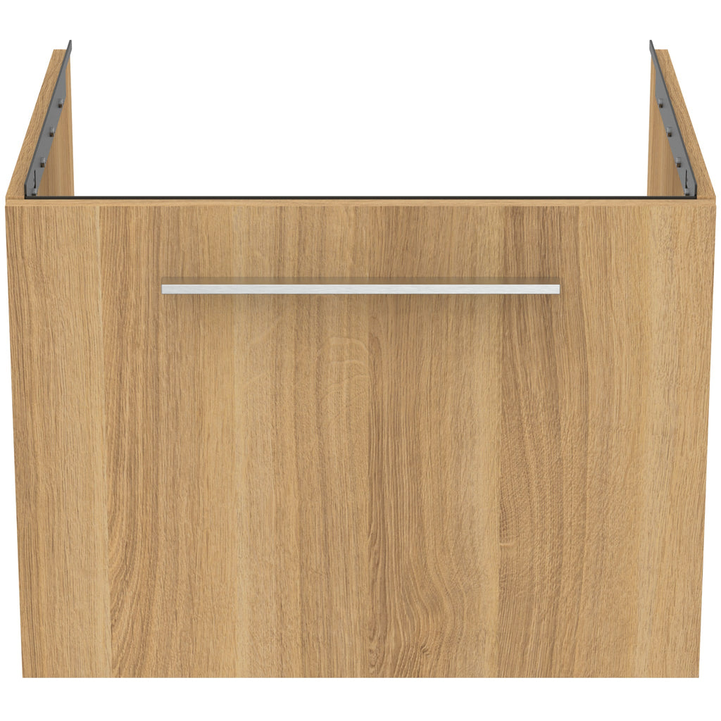 Ideal Standard i.Life B 600mm wall hung vanity unit with 1 drawer natural oak