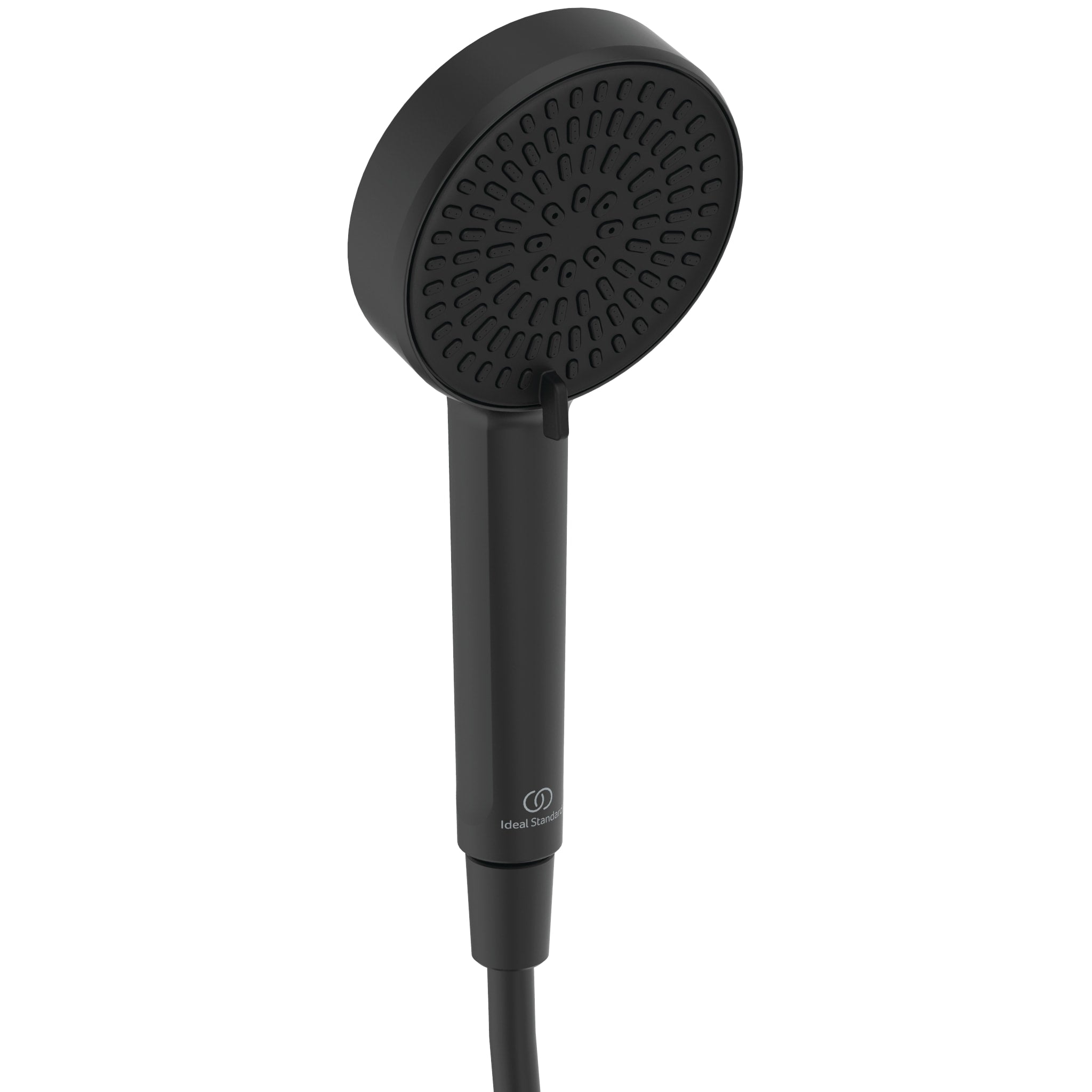 Ideal Standard Ceraflow T25+ shower diverter system with 260mm 2 function showerhead and 100mm 2 function handspray Matt Black Finish