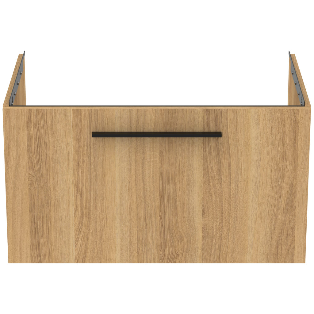 Ideal Standard i.Life B 800mm wall hung vanity unit with 1 Drawer natural oak