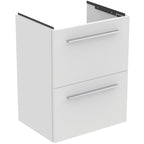 Ideal Standard i.Life S 50cm compact wall hung vanity unit with 2 drawers (separate handles required), matt white