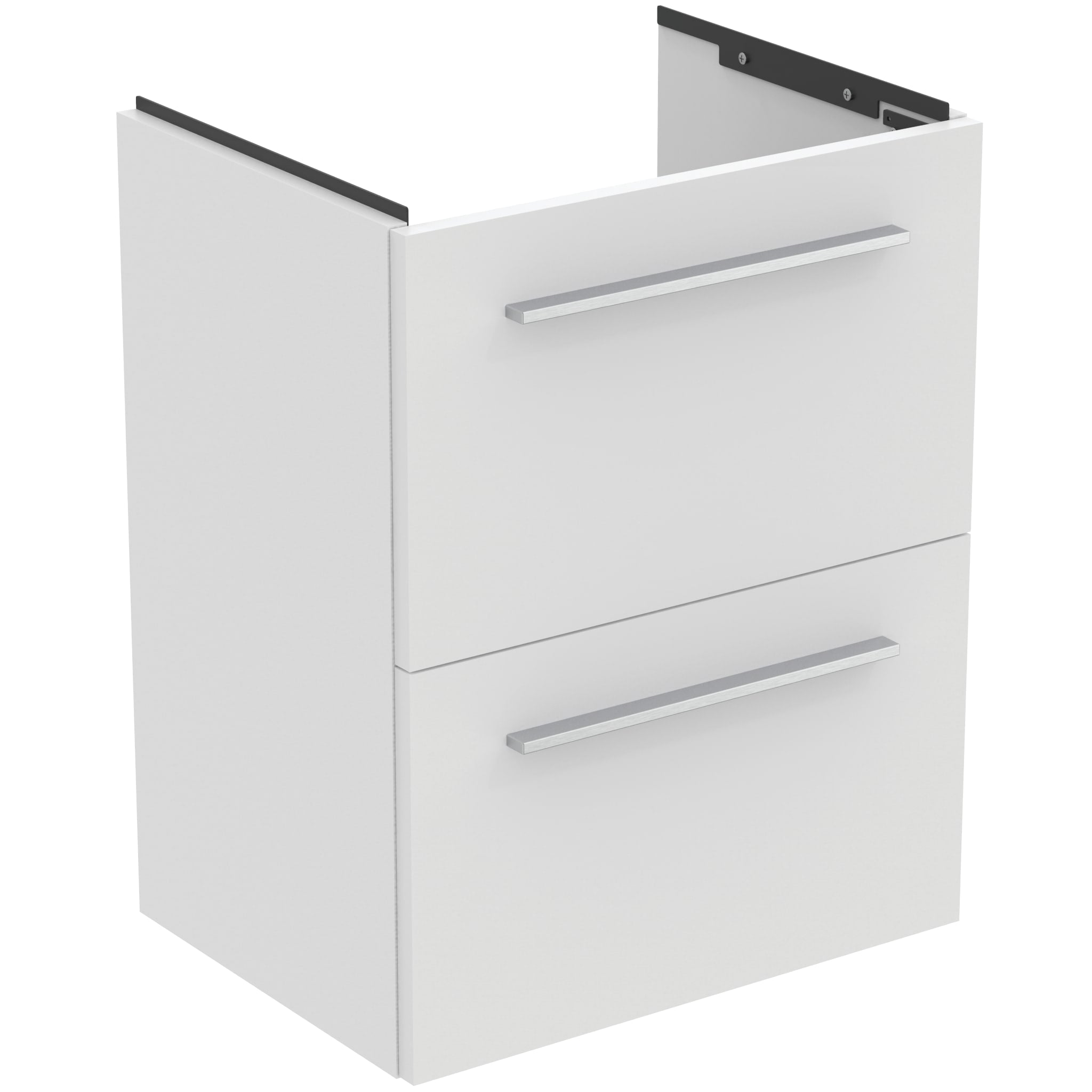 Ideal Standard i.Life S 50cm compact wall hung vanity unit with 2 drawers (separate handles required), matt white