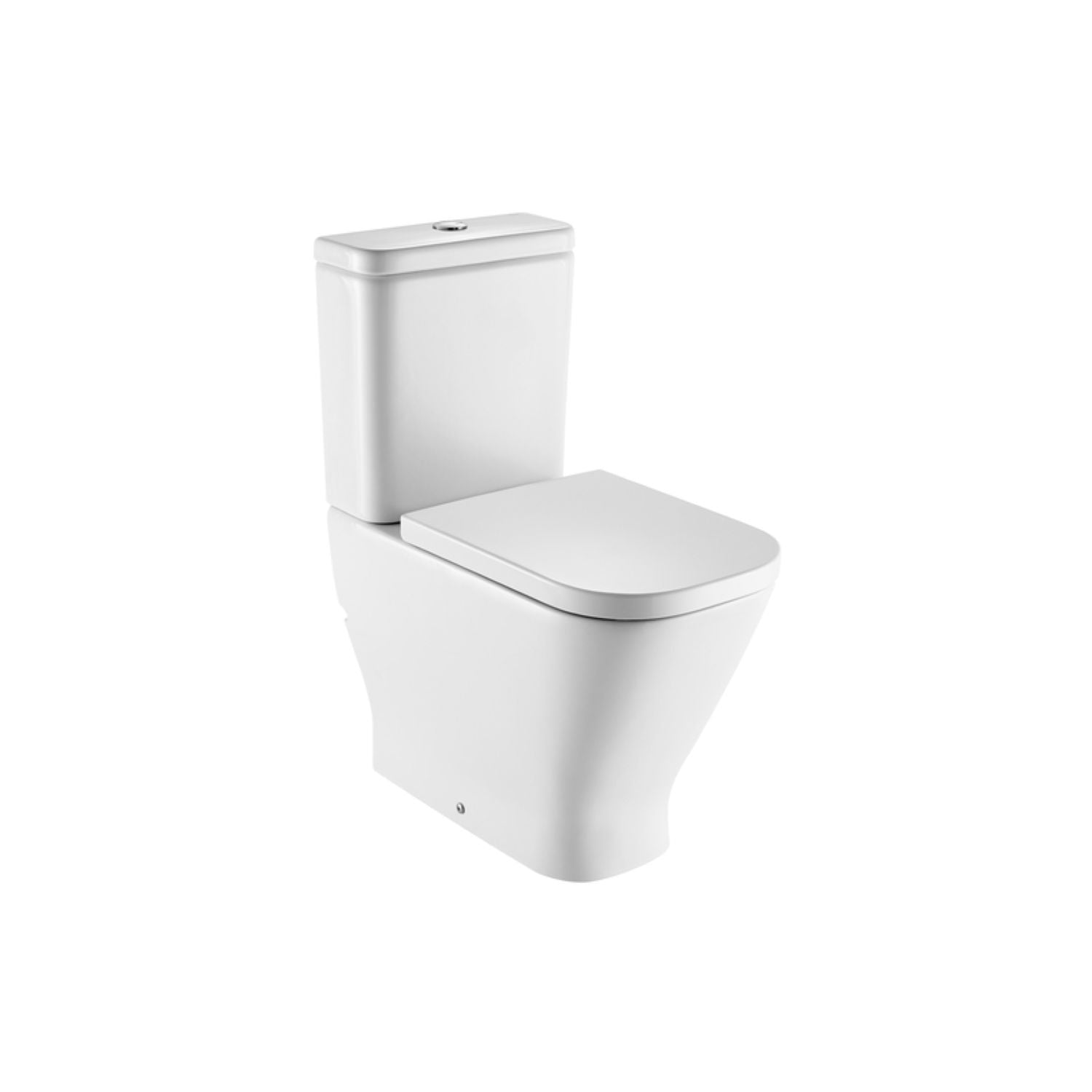 Roca the Gap Square Comfort Height Close Coupled Toilet with No Horizontal Outlet - Including Soft Close Seat