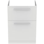 Ideal Standard i.Life A 600mm floor standing vanity unit with 2 drawers (separate handles required), matt white