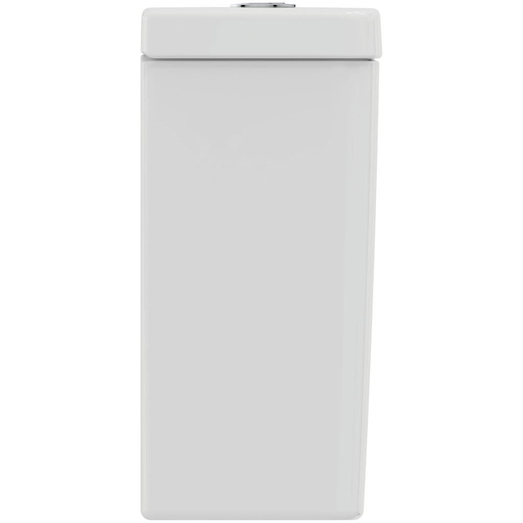 Ideal Standard Concept Cube close coupled 6/4 litre cistern, dual flush push button valve, bottom supply and interl overflow