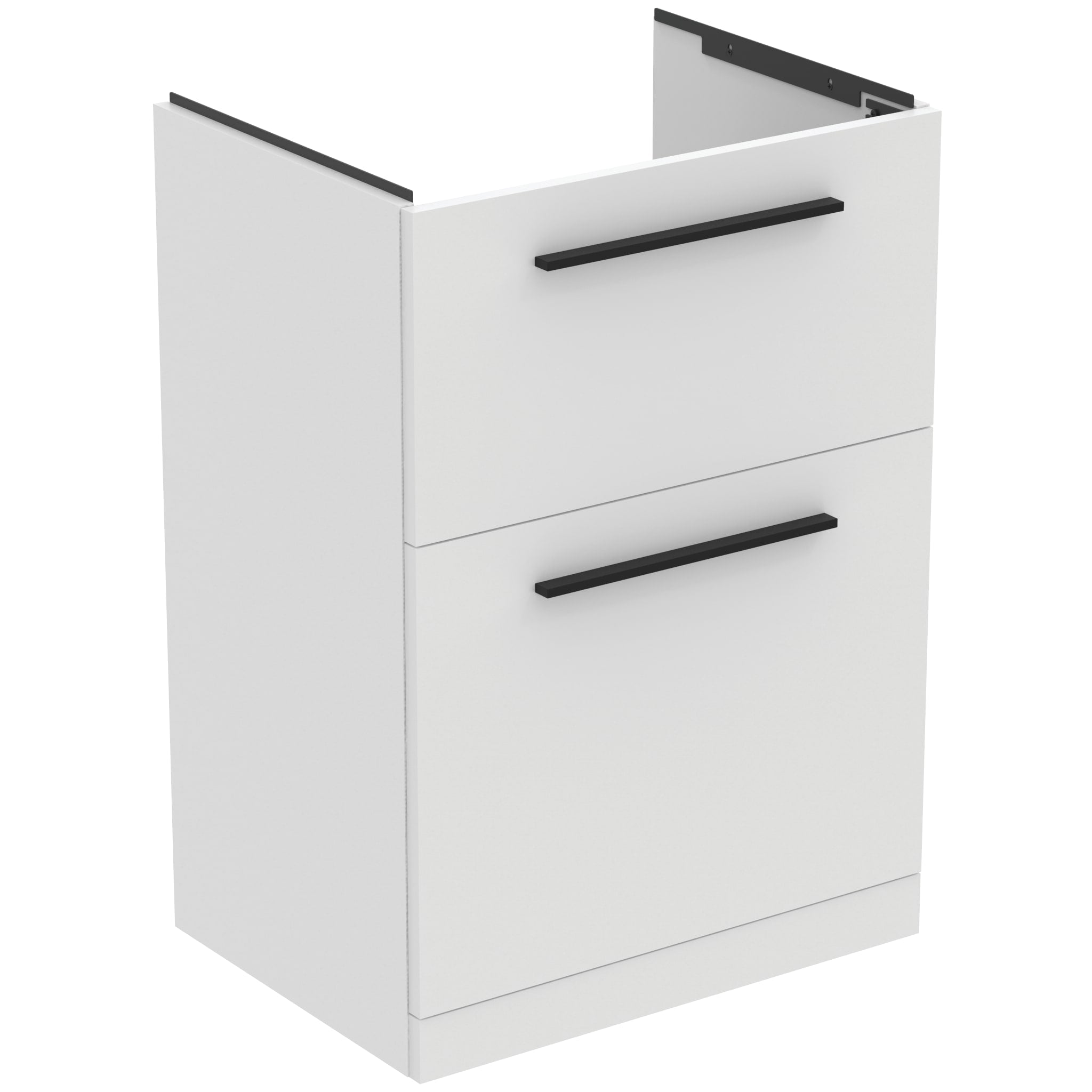 Ideal Standard i.Life A 600mm floor standing vanity unit with 2 drawers (separate handles required), matt white