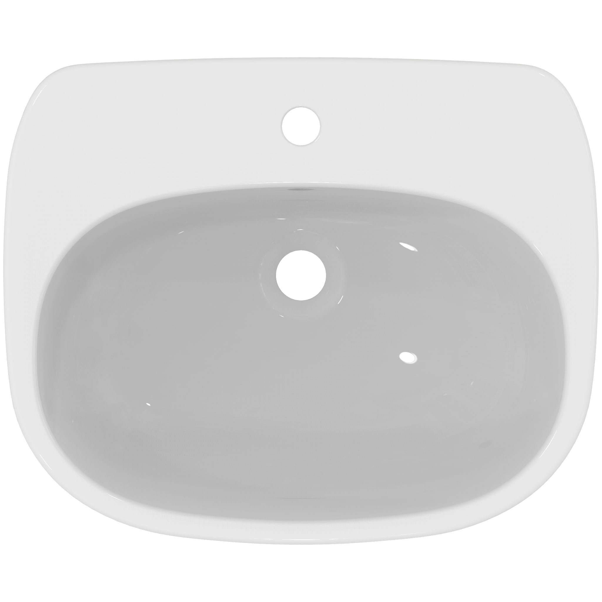 Ideal Standard Tesi 55cm 1 taphole semi-countertop washbasin with overflow