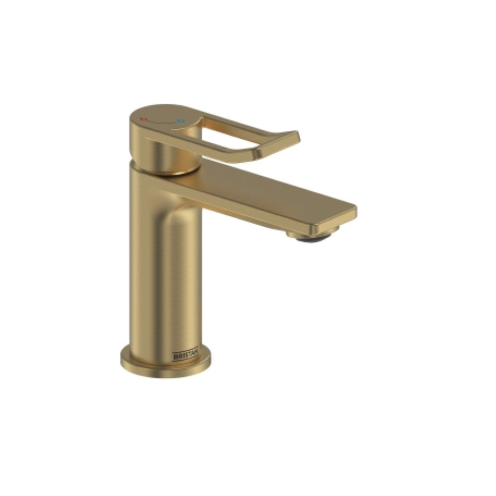 Bristan Saffron Eco start Small Basin Mixer Tap Brushed Brass SAF ES SMBAS BB