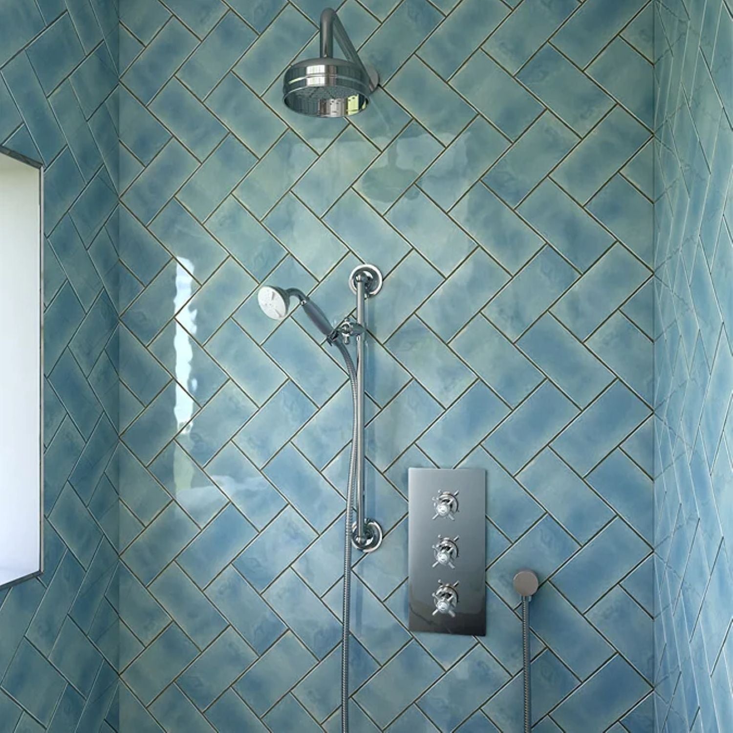 Heritage Dawlish Concealed Shower with Premium Fixed Head and Flexible Kit Chrome