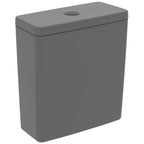 Ideal Standard i.Life A & B close coupled cistern 6/4 litre dual flush valve bottom supply and internal overflow, Gloss Grey
