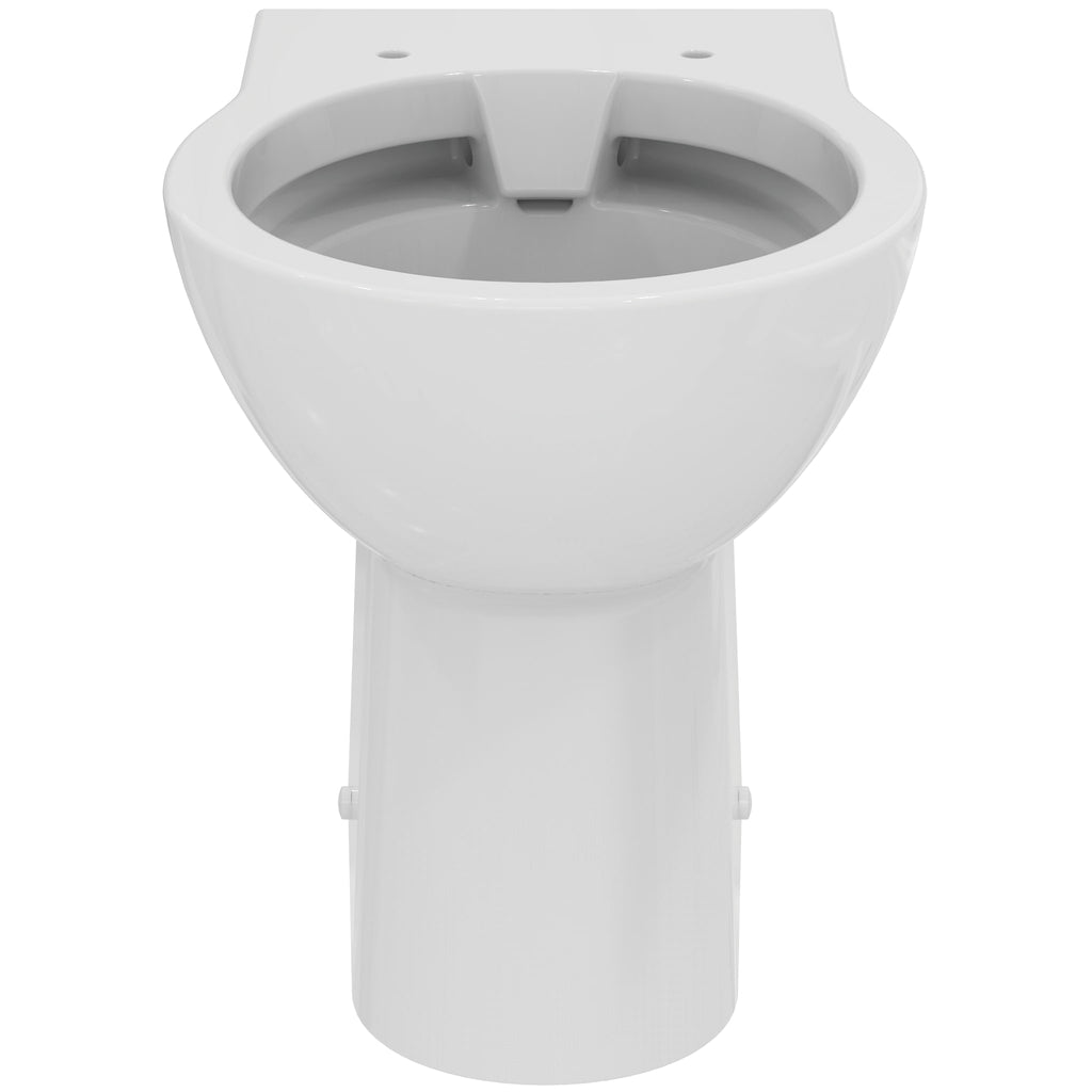 Armitage Shanks Contour 21+ raised height back-to-wall rimless toilet bowl with raised height horizontal outlet and anti-microbial glaze