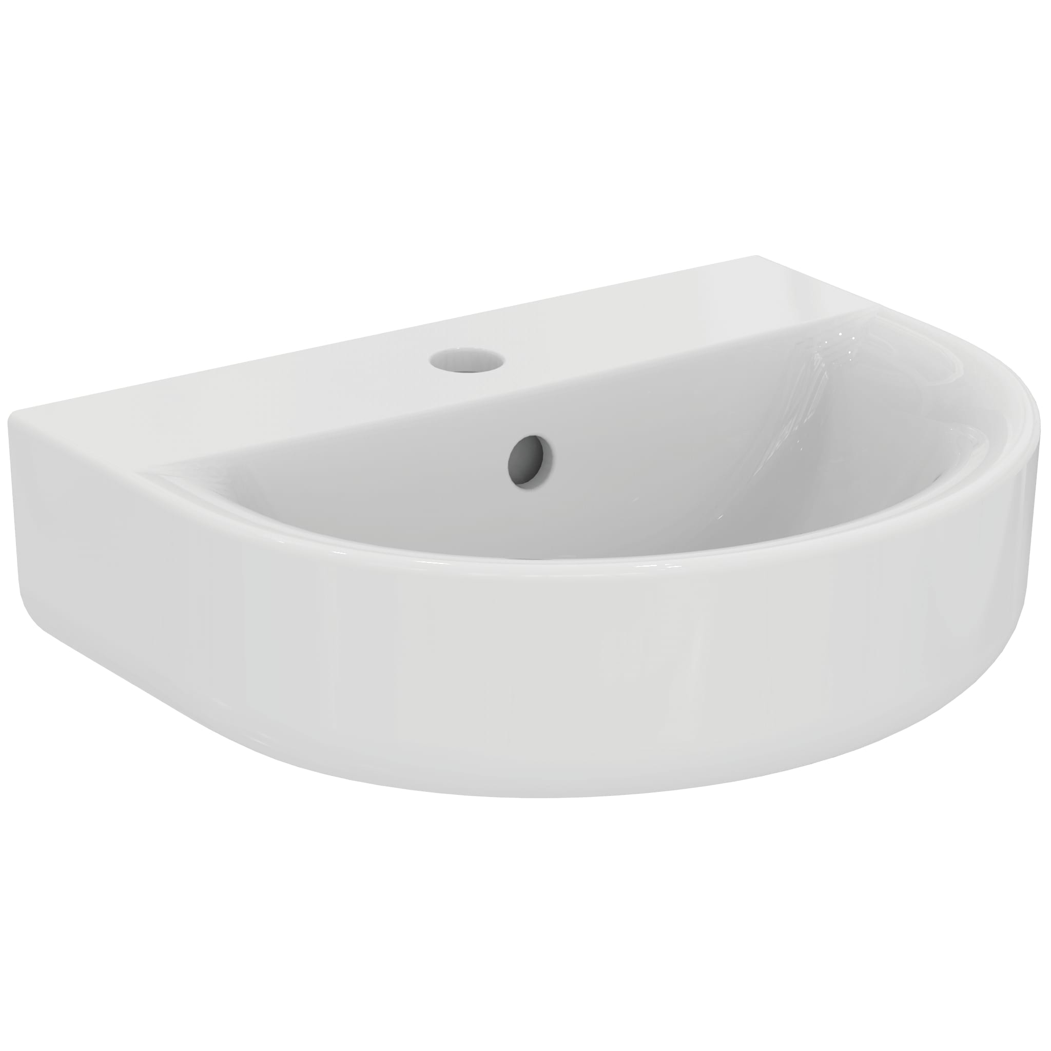 Ideal Standard Concept Arc 45cm 1 taphole handrinse washbasin with overflow