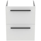 Ideal Standard i.Life S 50cm compact wall hung vanity unit with 2 drawers (separate handles required), matt white