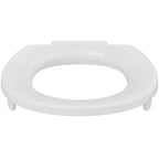 Armitage Shanks Contour 21 toilet seat only with bottom fix hinges for 355mm high toilet bowls, white.