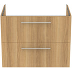 Ideal Standard i.Life B 80cm wall hung vanity unit with 2 drawers, natural oak