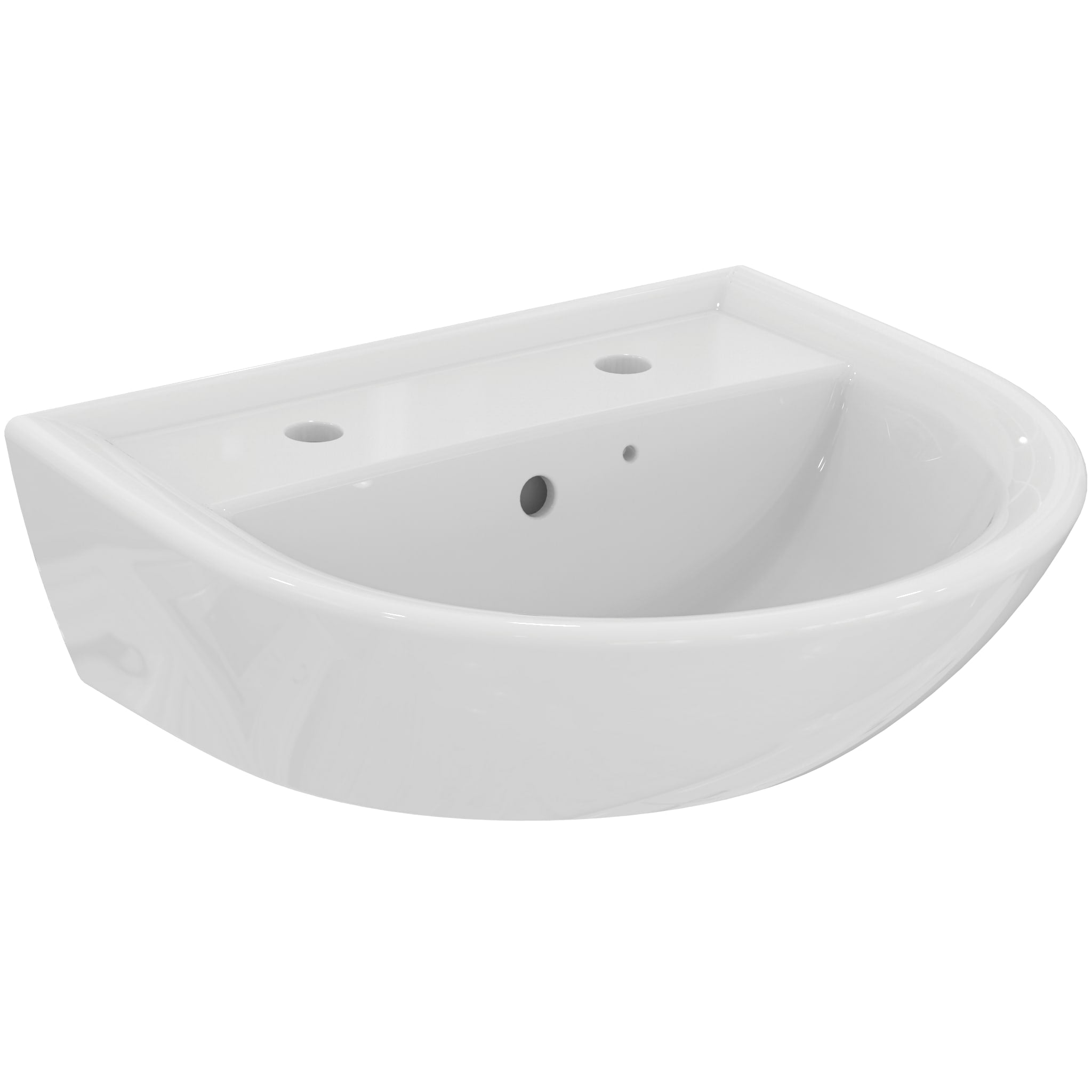 Armitage Shanks Sandringham 21 50cm 2 taphole pedestal washbasin with overflow and chainstay hole