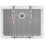 Armitage Shanks - 510 x 380mm Birch Cleaners Sink Pack with Grating and Pads (S047401)