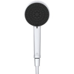 Ideal Standard Ceratherm ALU+ Shower System with exposed single lever shower mixer 260mm 2 function shower head 100mm 2 function handspray and 2 shelves silver