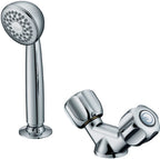 Armitage Shanks Starlite 1 hole hairdressers washbasin mixer with metal handles, flexible 1.5m hose, handspray and metal sleeve. (inlets plain 10mm copper pipe).