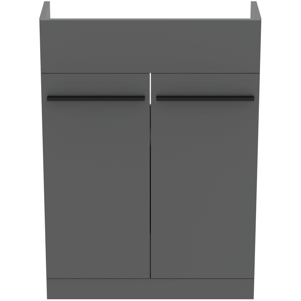Ideal Standard i.Life S Slimline Floorstanding 2 Doors Semi-Recess Unit 600(W)mm Quartz Grey Matt