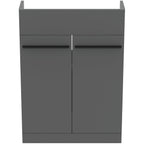 Ideal Standard i.Life S Slimline Floorstanding 2 Doors Semi-Recess Unit 600(W)mm Quartz Grey Matt
