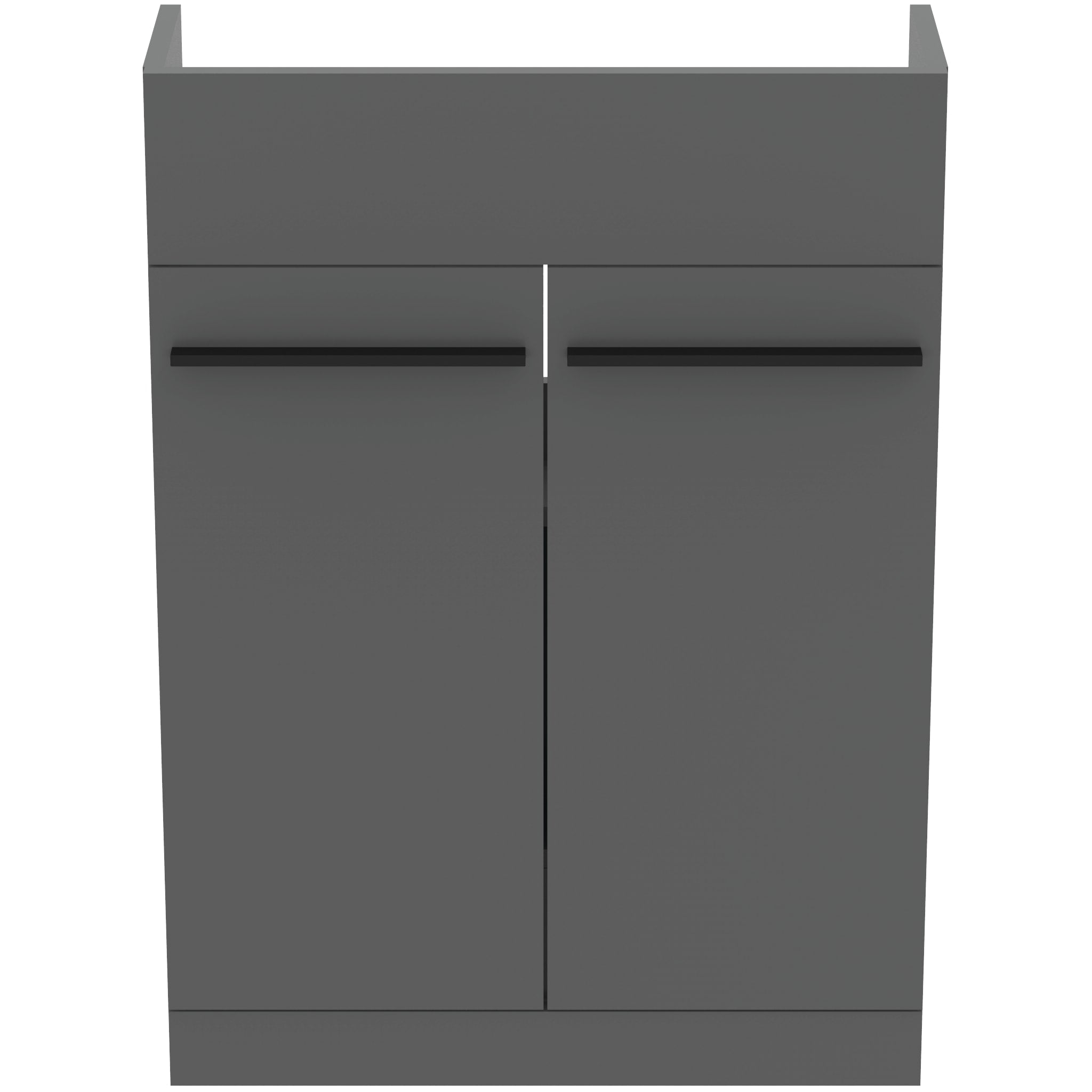 Ideal Standard i.Life S Slimline Floorstanding 2 Doors Semi-Recess Unit 600(W)mm Quartz Grey Matt