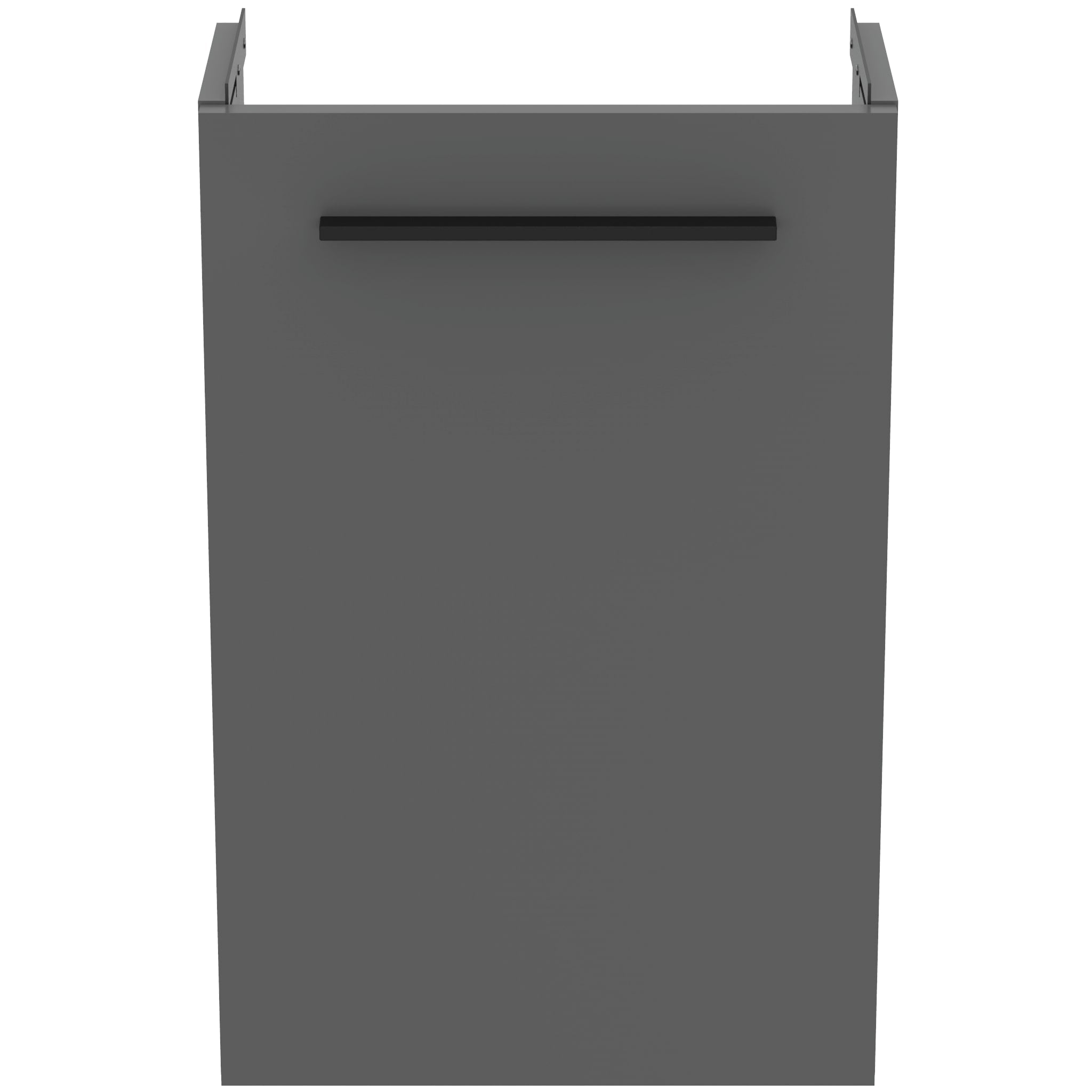 Ideal Standard i.Life S Cloakroom Wall Hung 1 Door Vanity Unit with Basin and Matt Black Handle Matt Quartz Grey Finish