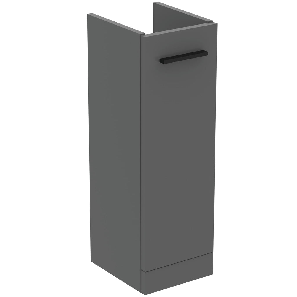 Ideal Standard i.Life A Slimline Pedestal Vanity Unit 225 x 260mm 1 Door Quartz Grey Matt