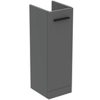 Ideal Standard i.Life A Slimline Pedestal Vanity Unit 225 x 260mm 1 Door Quartz Grey Matt